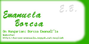 emanuela borcsa business card